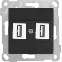 RİTA MEK TUŞ DATA PRİZİ 2*USB SİYAH 1